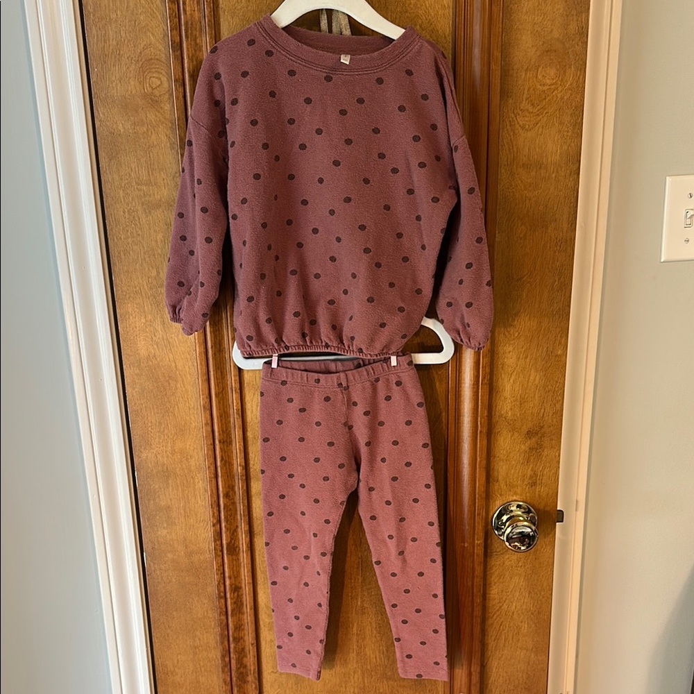 Rylee + Cru Polka Dot Sweatshirt and Leggings Set